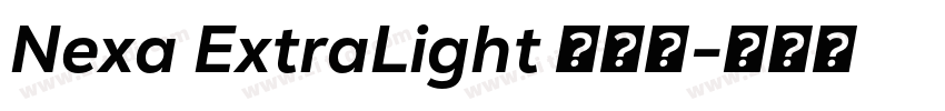 Nexa ExtraLight 超亮体字体转换